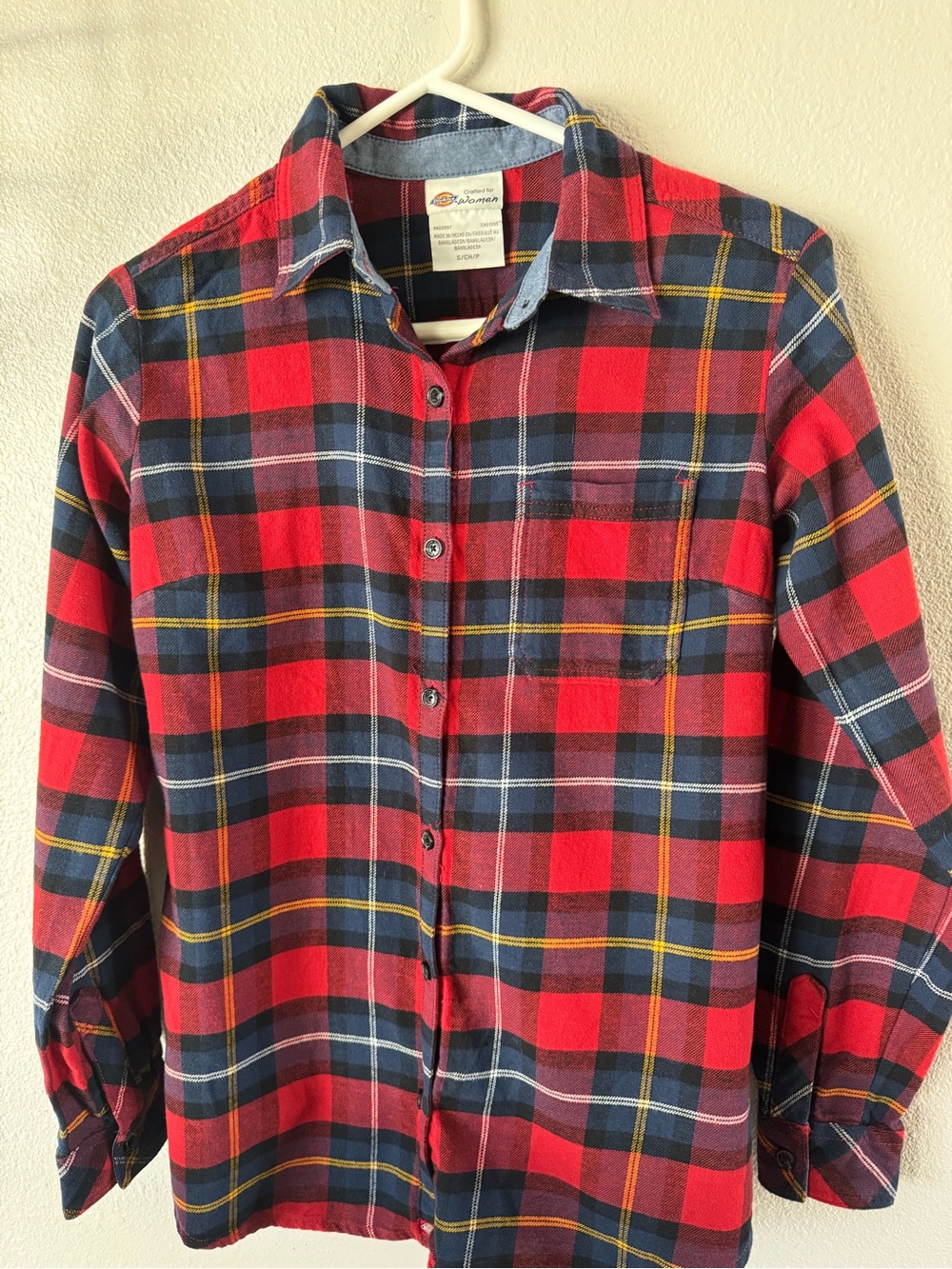 Dickies Plaid Flannel Button Down Shirt. Size S. Fall
